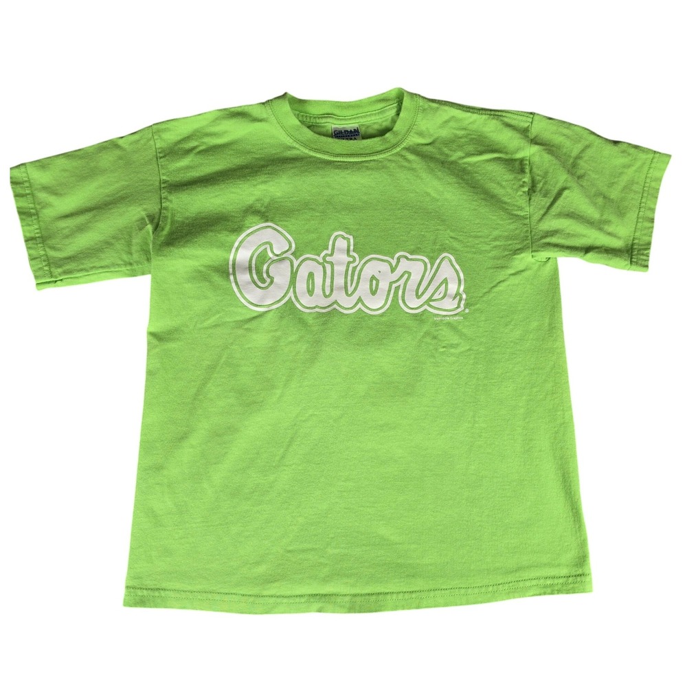 Florida Gators Shirt Lime Green Metropolis Graphics Youth L Fits Women's XS/S